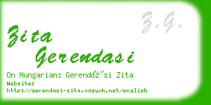 zita gerendasi business card